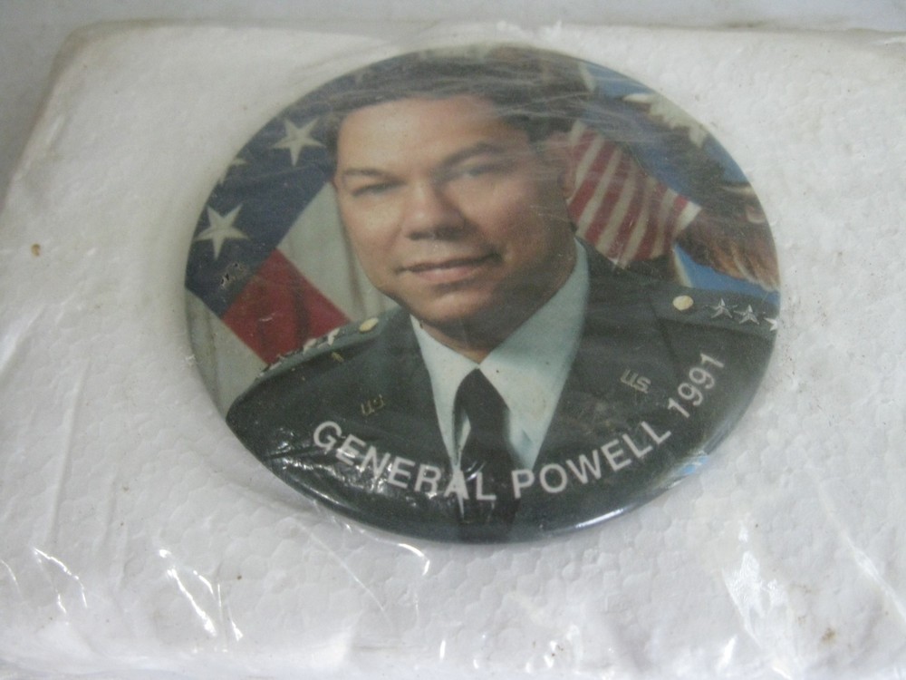 Colin Powell Pinback OS 1991