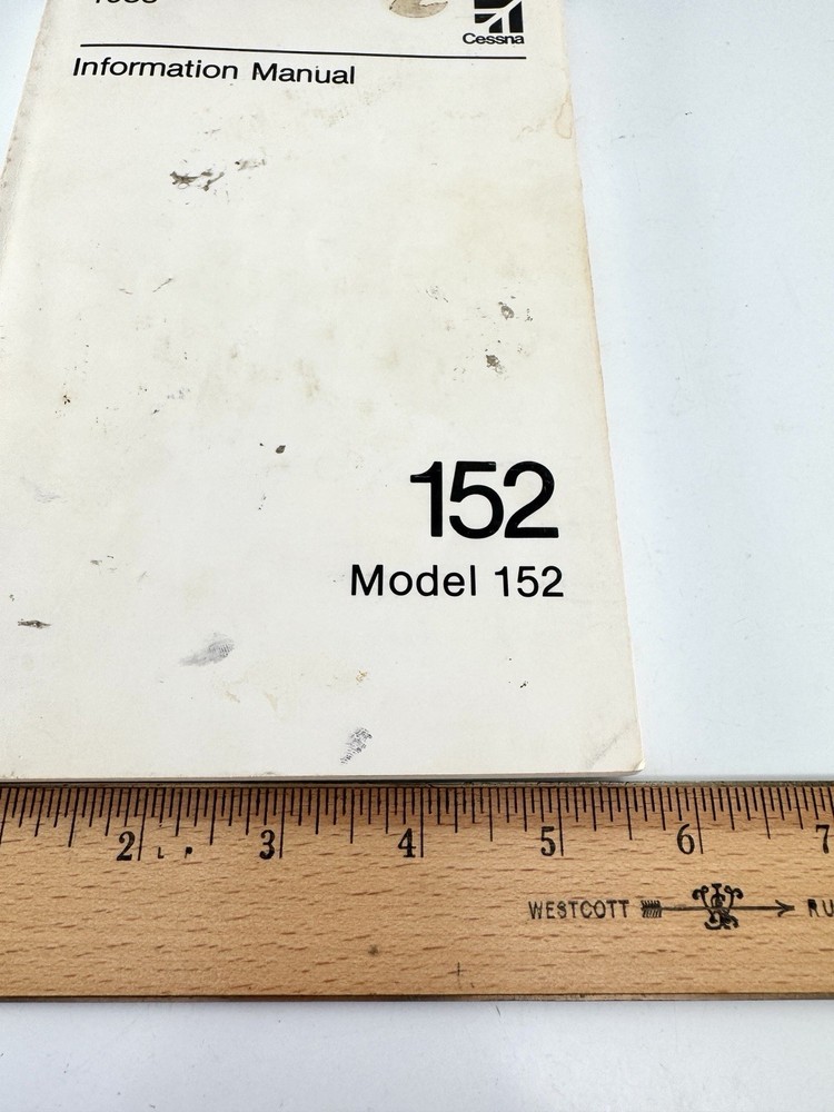 Vintage 1983 Cessna Model 152 Information Manual