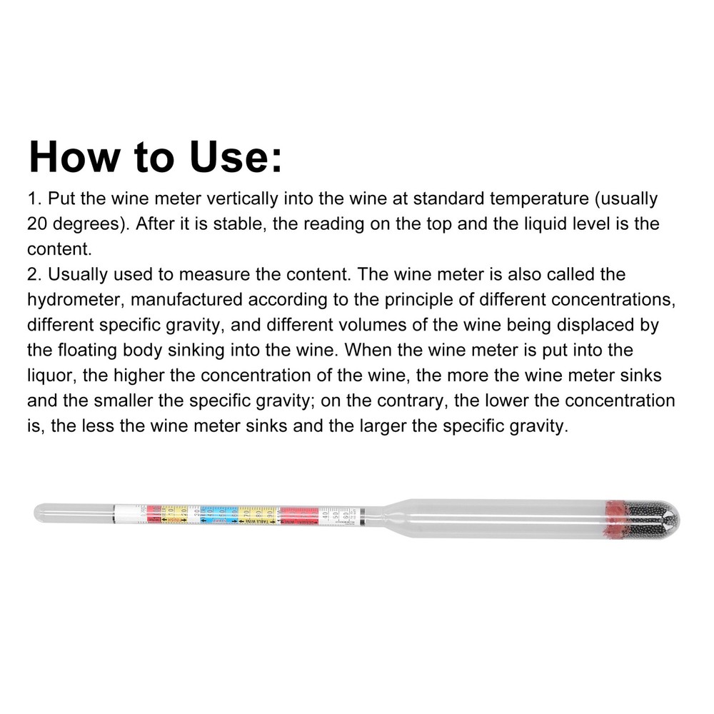 10Pcs Wine Making Meter Accurate And Sensitive Test Jar For Home Brewing