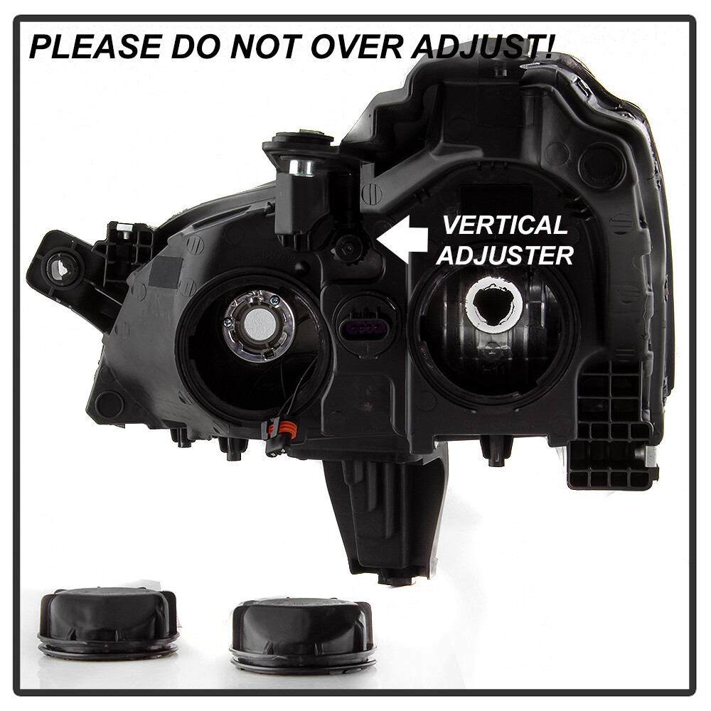 2009-2012 Chevy Traverse LS/LT Black Headlights Headlamps Replacement Left+Right