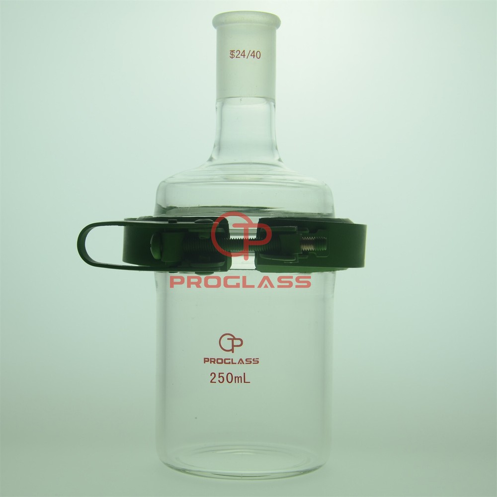 Lab Glass Separate Flask with Easy Open Clamp 250mL