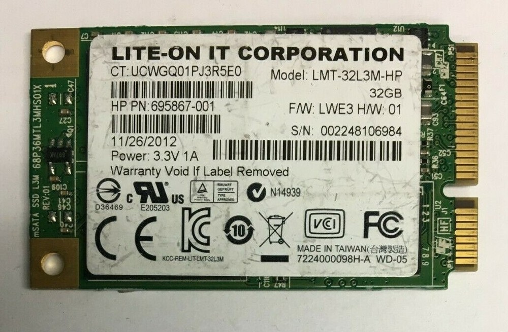 32GB / 30GB mSATA SSD mixed brands