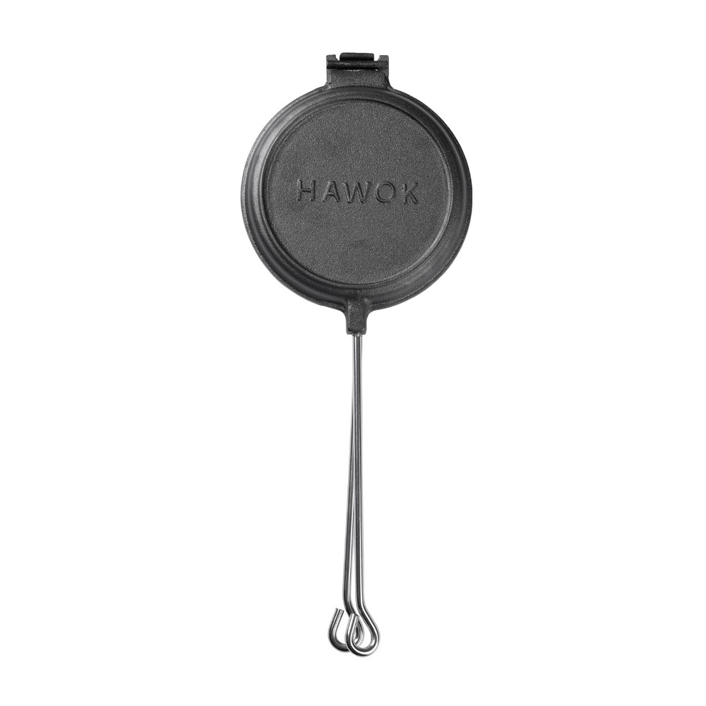 Cast Iron Waffle Maker with Handle Hoder and Basting Brush