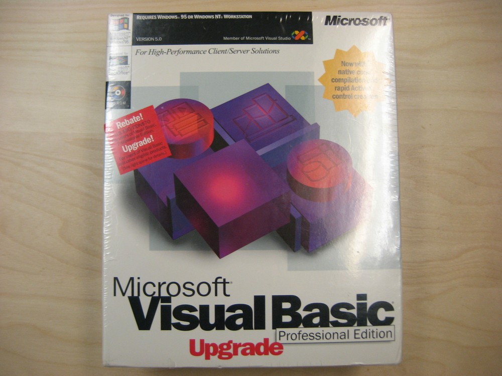 Microsoft Visual Basic Professional Edition 5.0 (Retail) (1 User/s) - Upgrade...