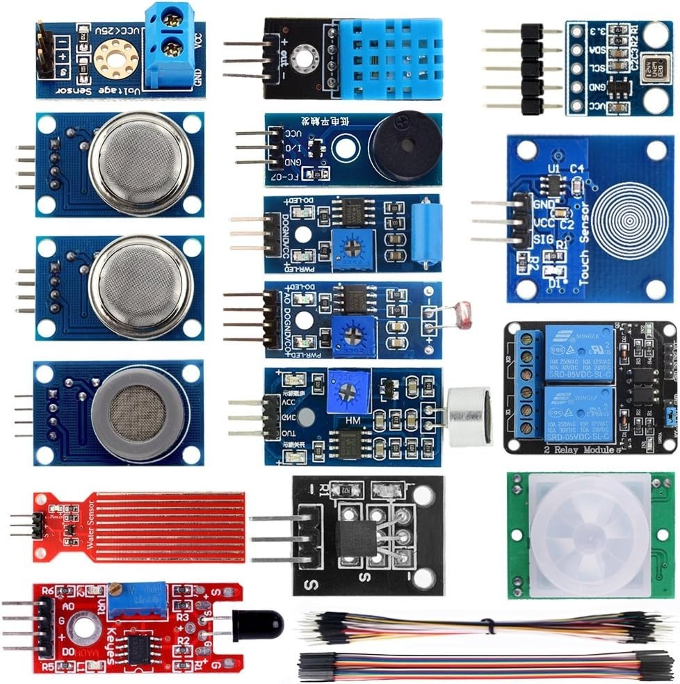 16-in-1 Smart Home Sensor Modules Kit for Arduino & Raspberry Pi DIY Projects