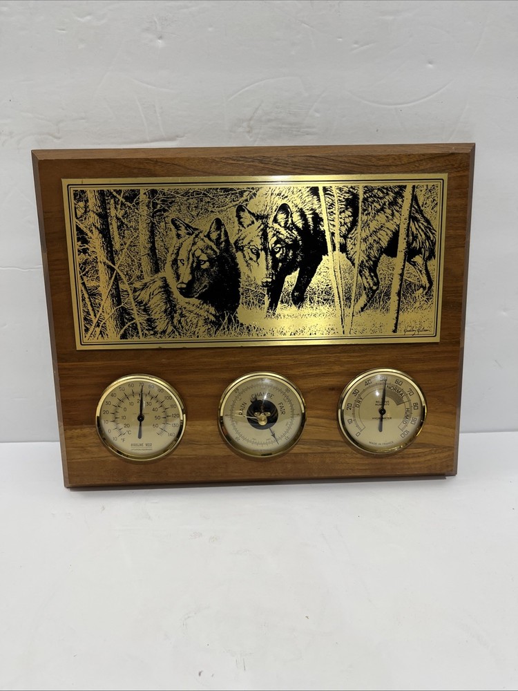 Fox, Wolf theme BAROMETER  THERMOMETER  HYGROMETER HADLEY HUTSON HIGHLINE WEST
