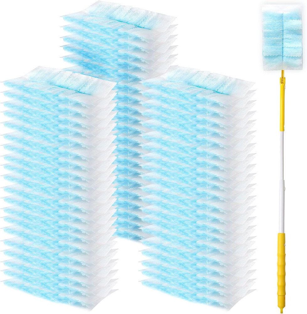 60 Count Swiffer Duster Refills with Handle - Multi-Surface Microfiber Dusting