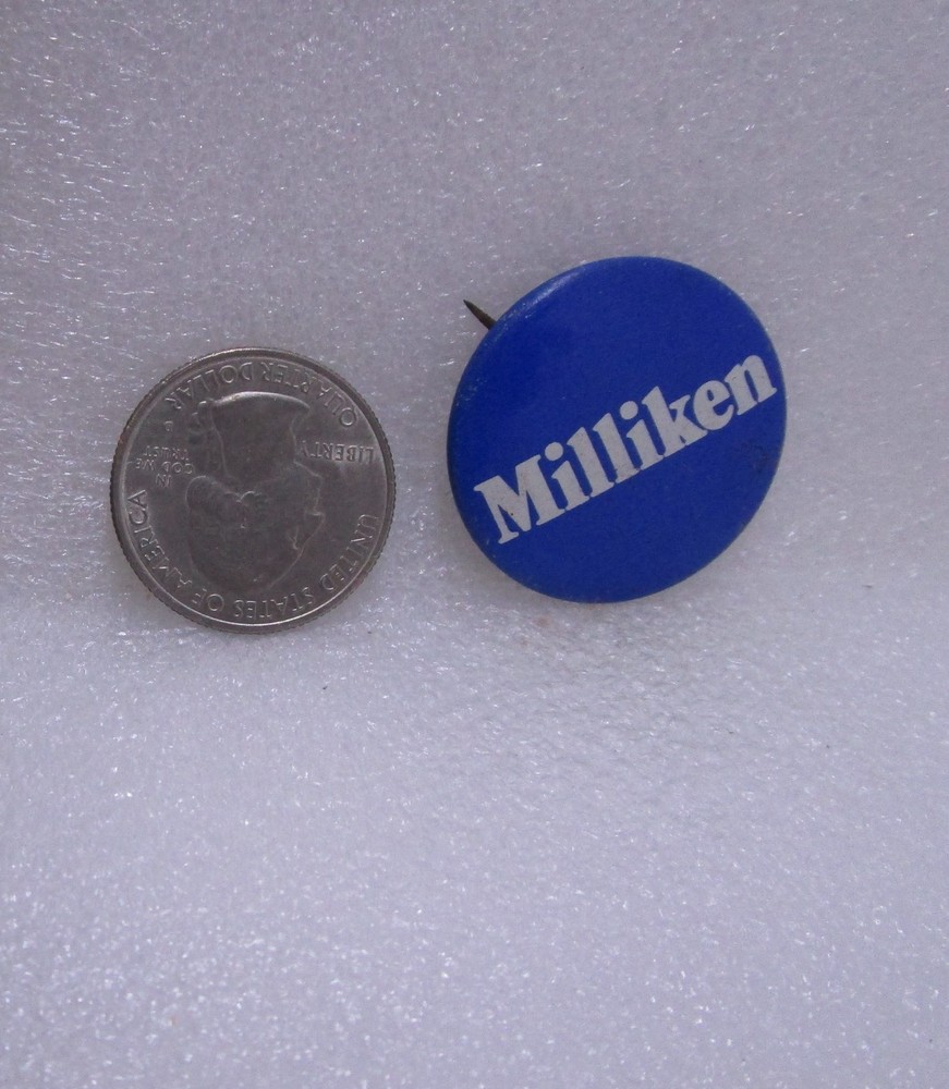 William Milliken Political Button Pin