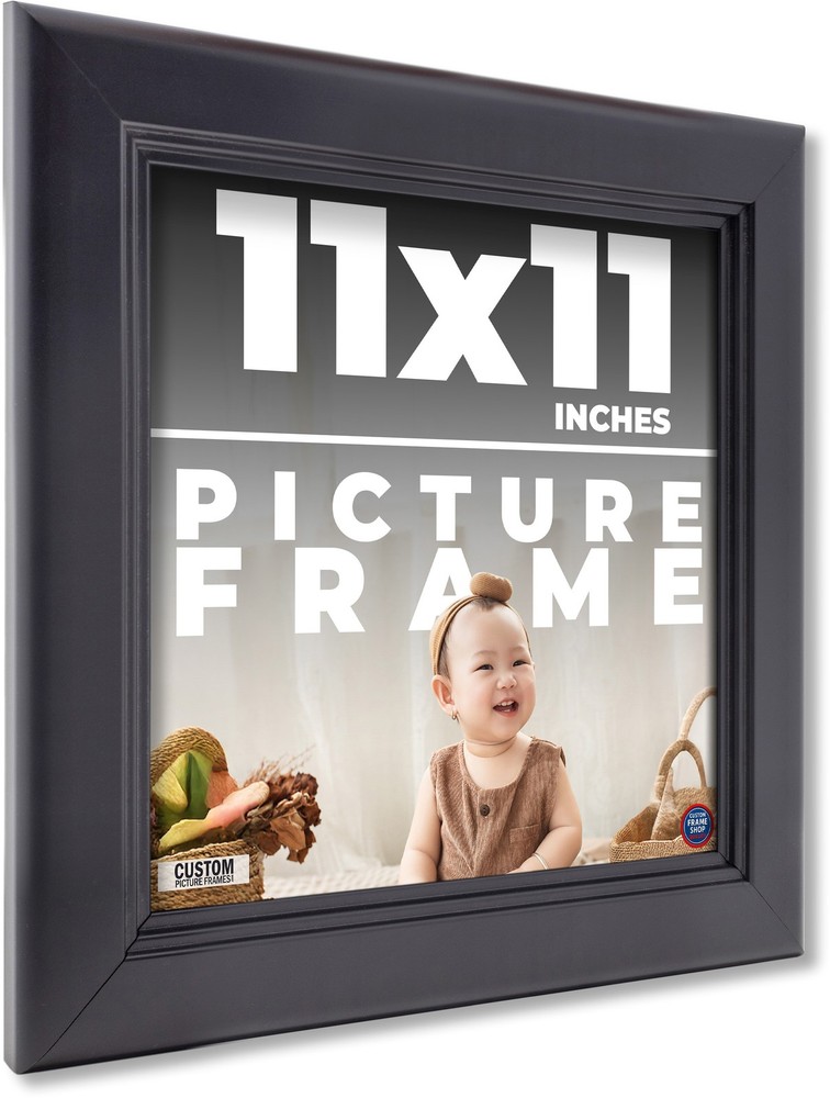 11x11 Frame Black Passaggi Solid Wood Picture Frame Width 1.5 Inches | Interior
