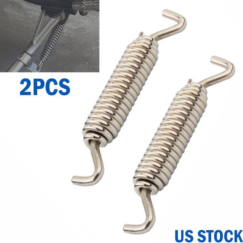 2-pack Chrome Kickstand Spring Jiffy Stand Spring Fits For Harley 2 Pack