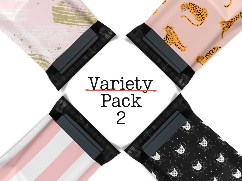 12.5x15 Poly Mailers 50 Pack | Variety Sample Pack 2 | Large Reusable Shippin...