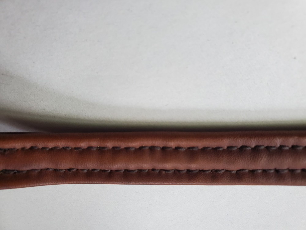 Courbette Brown Browband Plain Raised Cob size
