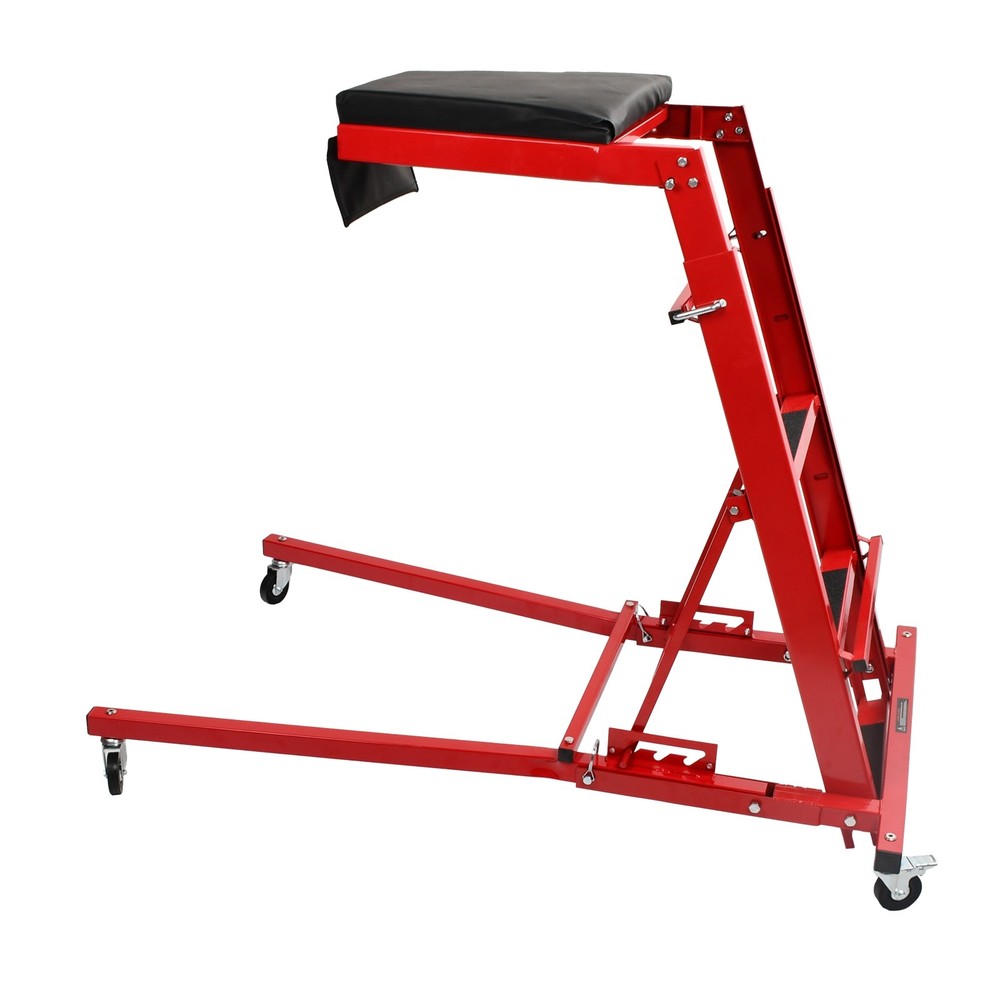 45"-66" Adjustable Height Engine Movable Ladder 400LBS Foldable Topside Creeper