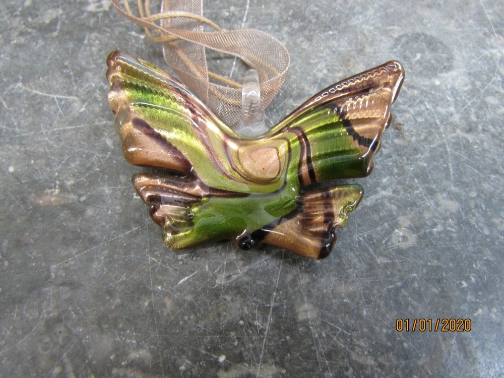 glass butterfly shape handmade necklace
