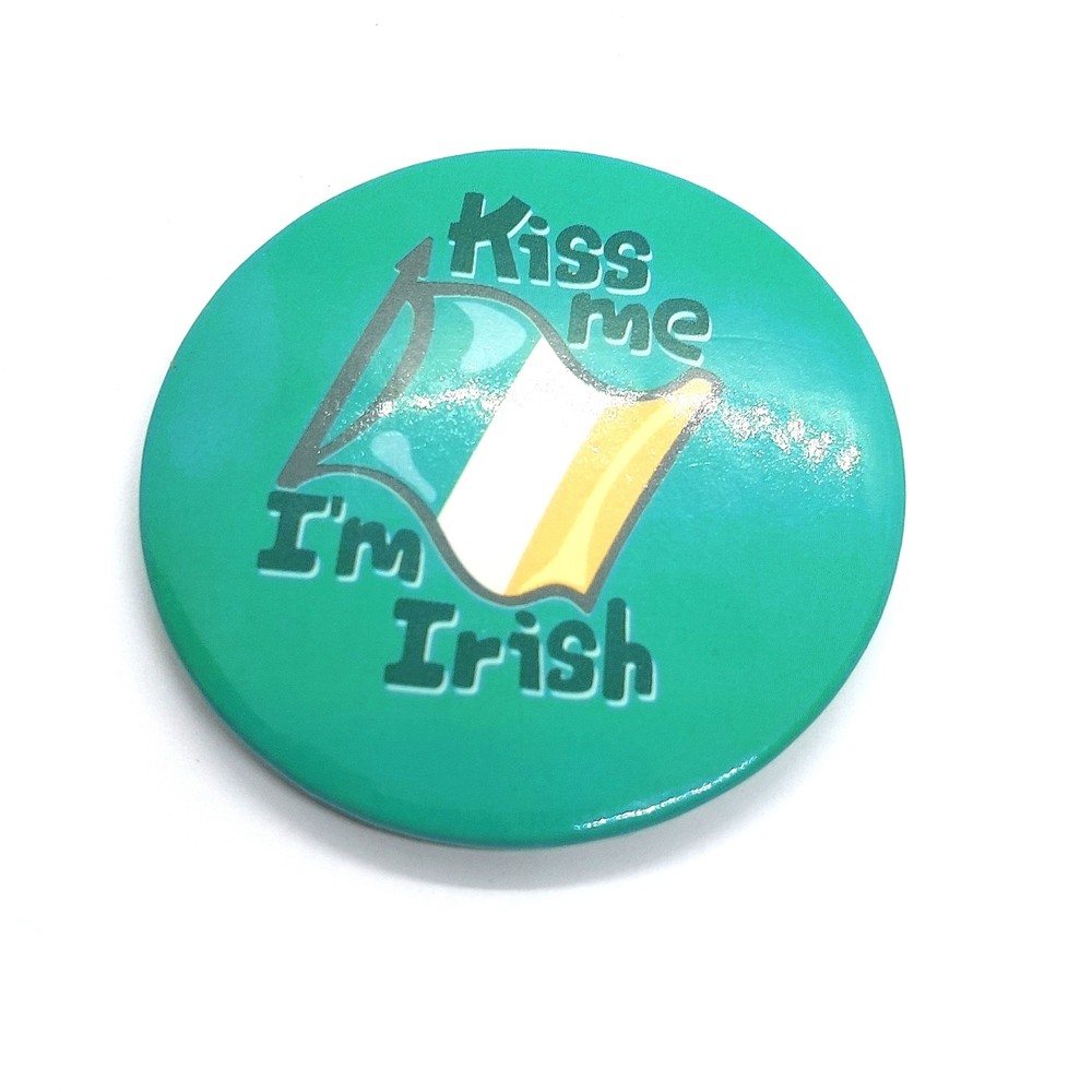 Kiss Me I'm Irish Button Pin