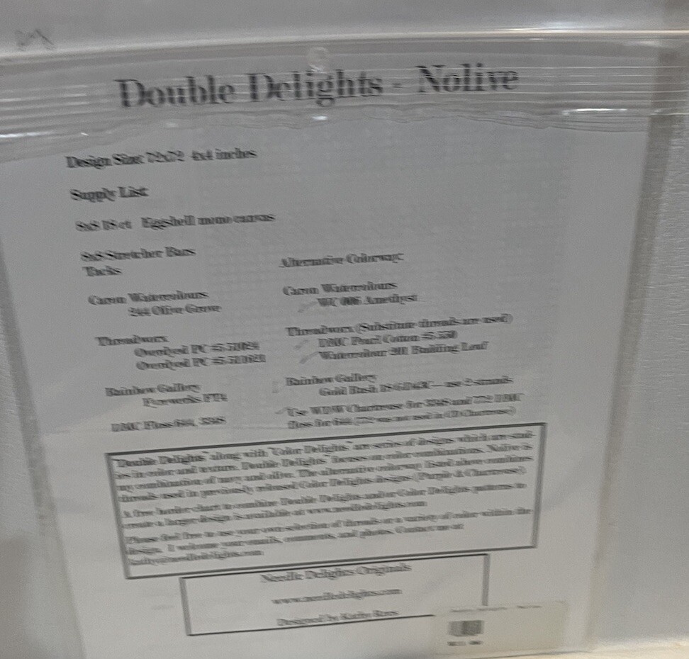 NOLIVE~ Needle Delight Original Counted Needlepoint Pattern by Kathy Rees