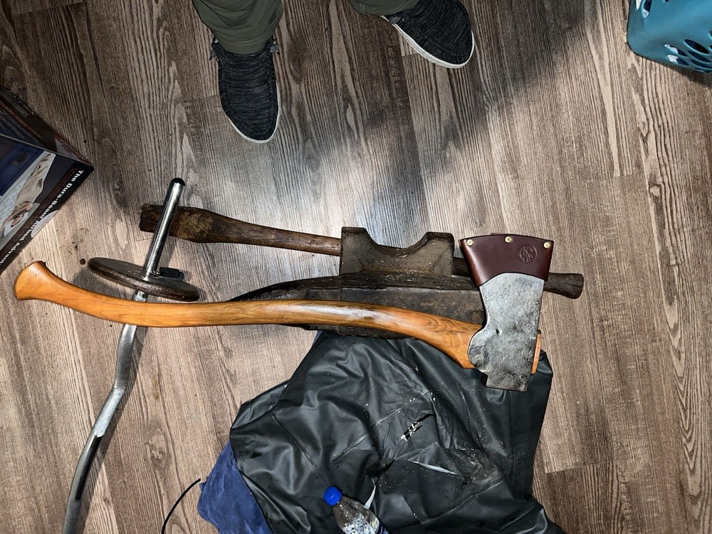 Liam Hoffman Blacksmithing farm axe