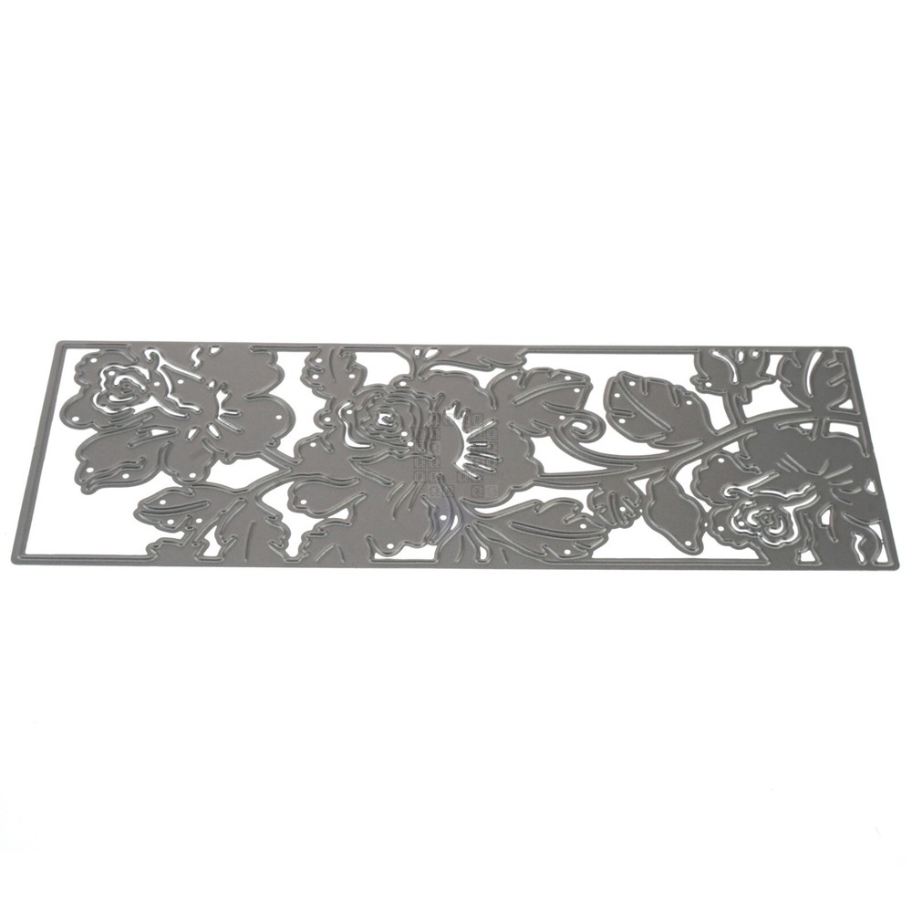 Entwined Roses Rectangular Metal Cutting Die