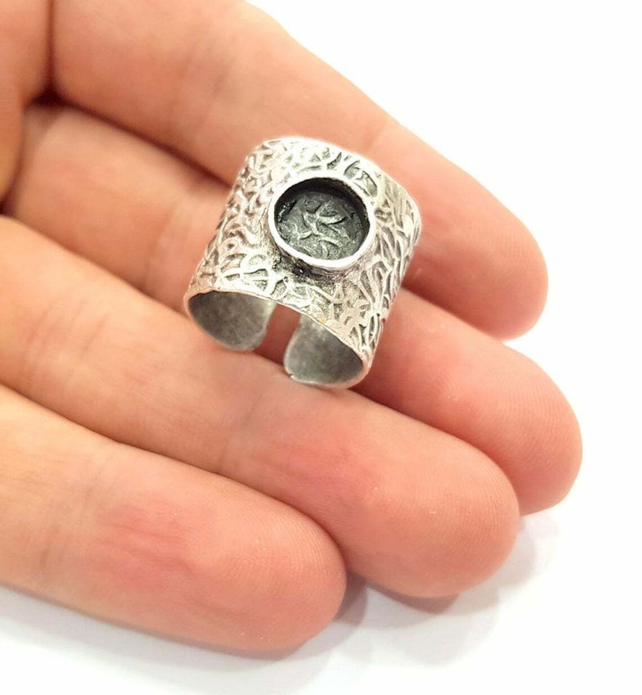 Ring Blank Setting Branch Bezel inlay Backs Cabochon Adjustable (8mm) G16288