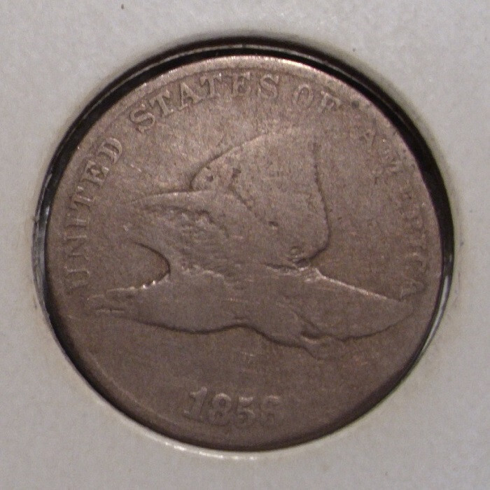 1858 Flying Eagle Cent , VG details