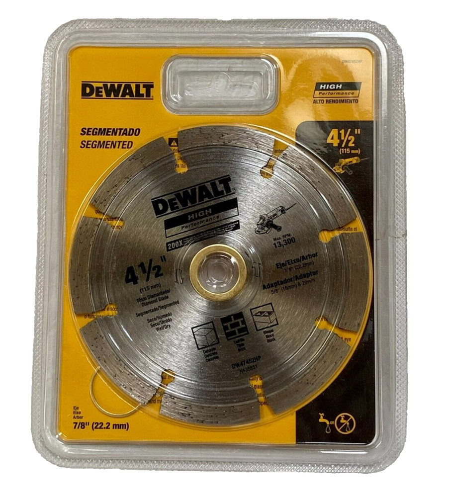 DEWALT DW47452HP 4 1/2" Segmented Diamond Blade - New in Package
