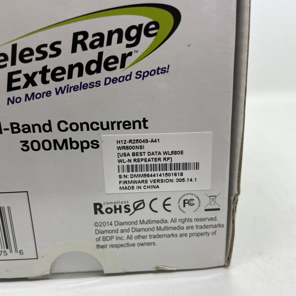Diamond Multimedia - Wireless Repeater Range Extend WR600NSI NEW