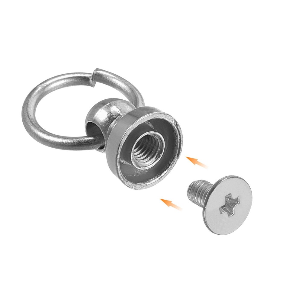 0.47" Toroidal Joint Button Pin Rivets Screw Silver 20 Pcs