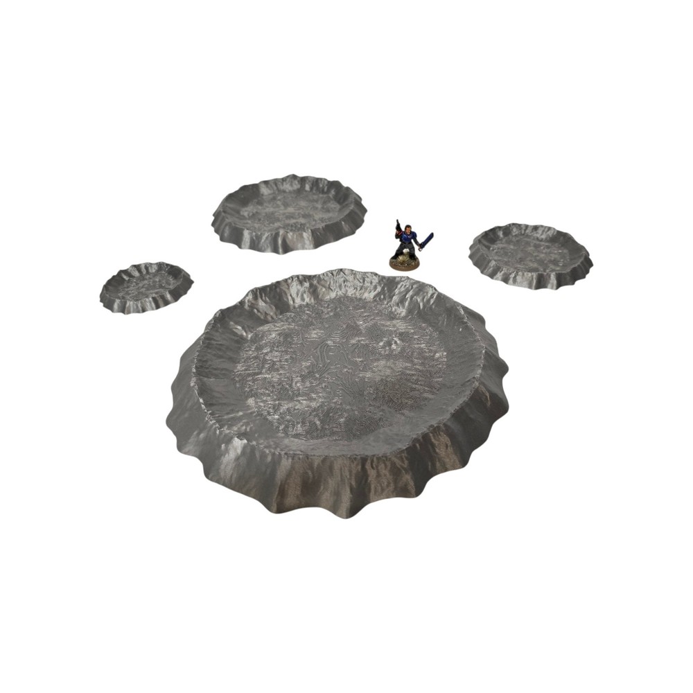 3D Printed Terrain Battlefield Blast Craters Set 2 Great For 40K / Kill Team
