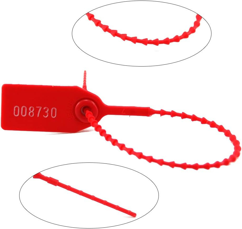 100 Plastic s, Numbered Zip Ties for Fire Extinguisher Pull Tite Security Tags D