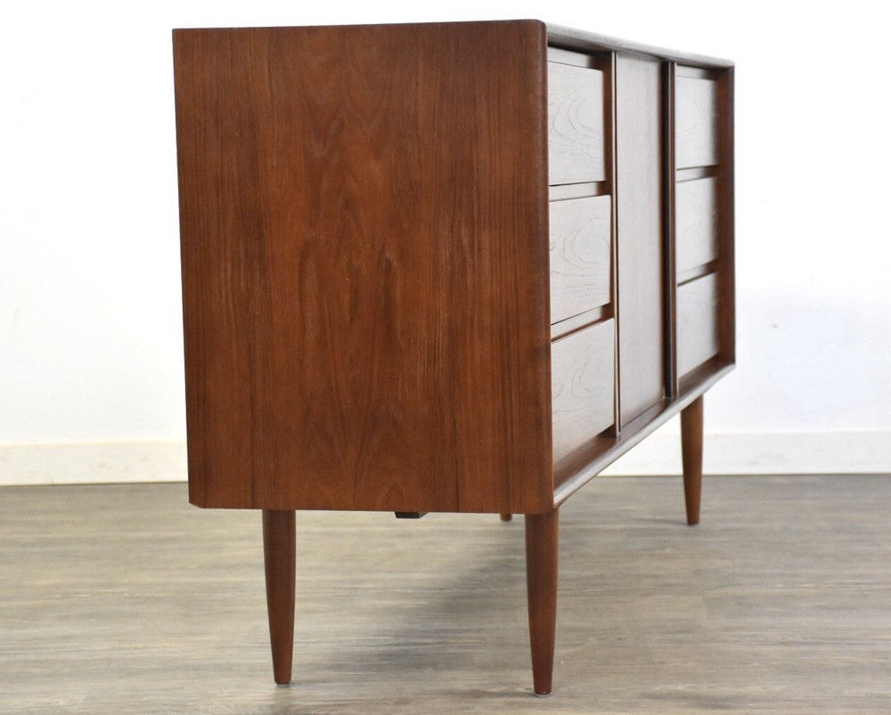 Danish Modern Teak Sideboard Credenza Mid Century