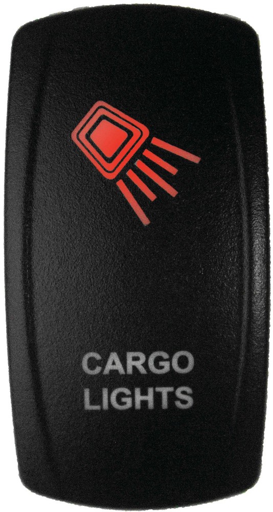 DragonFire Racing Laser-Etched Dual LED Switch - Cargo LightRed - 04-0096