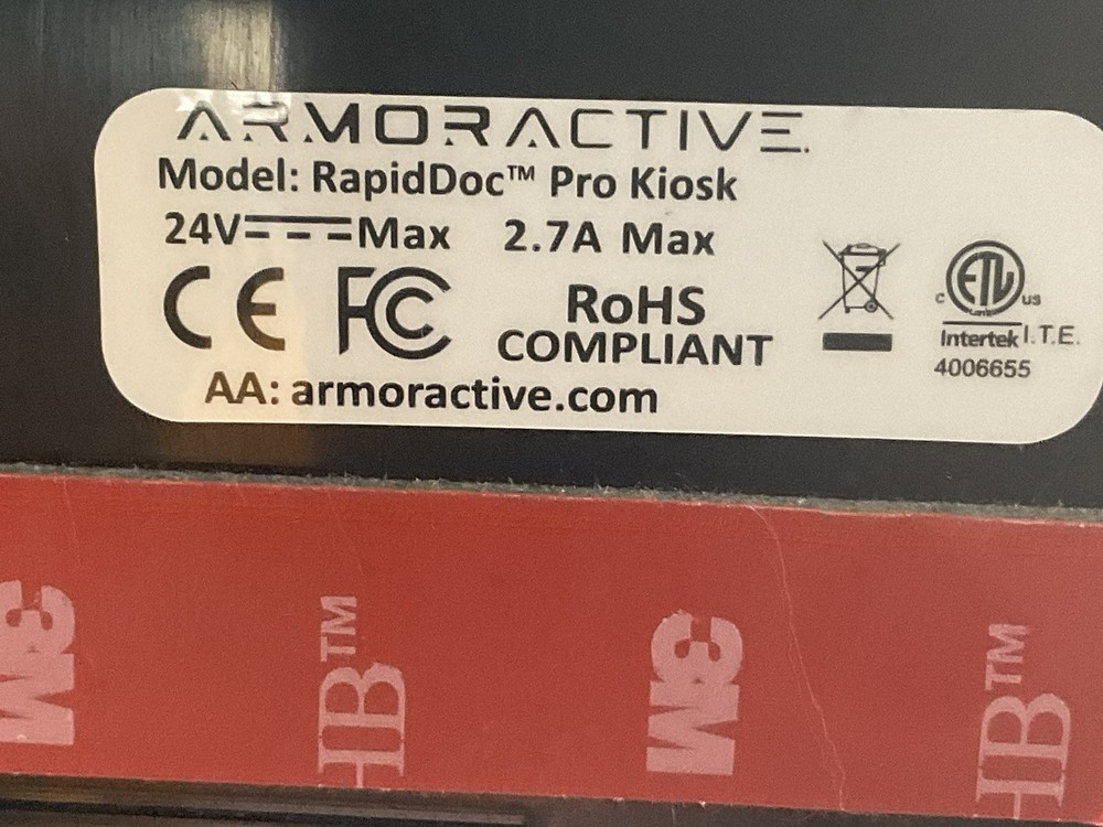 Armoractive Rapid Doc /pro Kiosk /display/ JUA2557