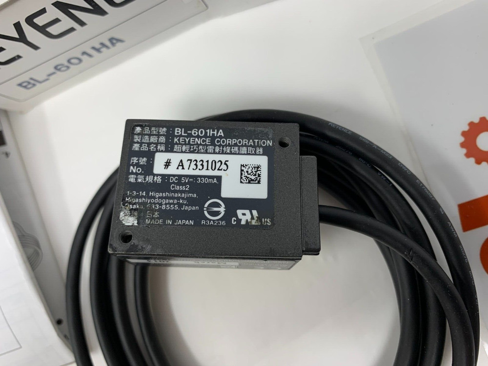 Keyence BL-601HA Laser Barcode Reader High Resolution Front Raster