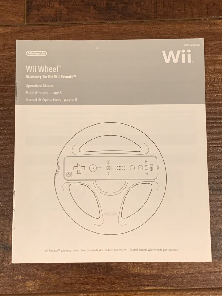 Wii Wheel Controller Nintendo Wii Instruction Manual Only