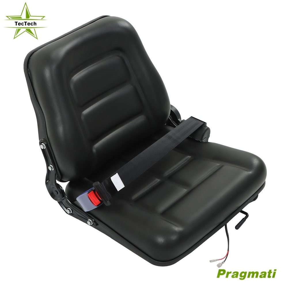 Forklift Seat Universal Adjustable Back & Seatbelt Micro Switch And Slide