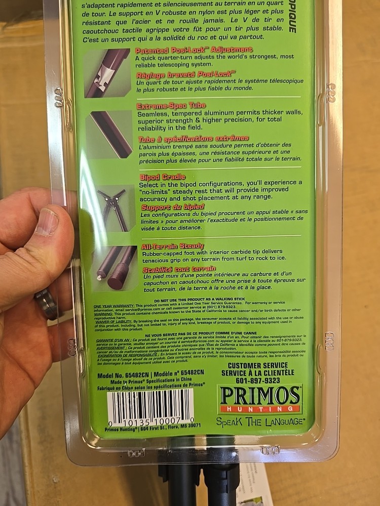 Primos Pole Cat Short Bi Pod Model 65482CN