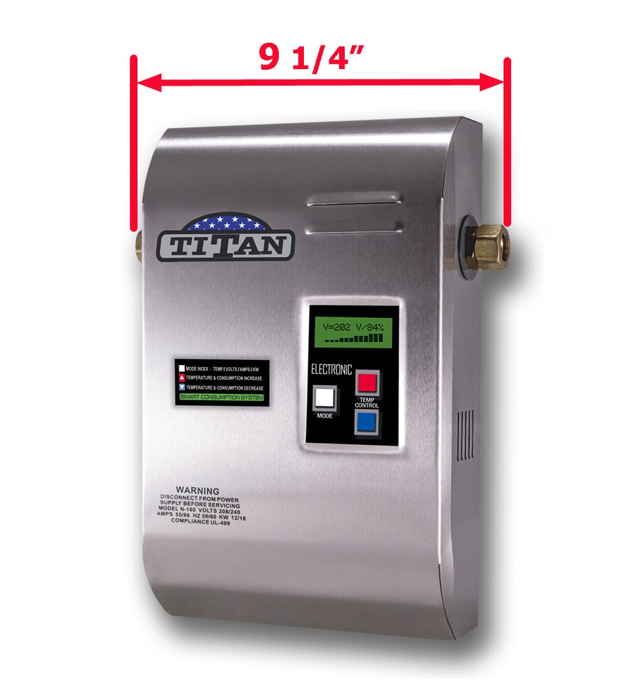 Reconditioned Titan N-160 water heater. Stainless Steel cover.