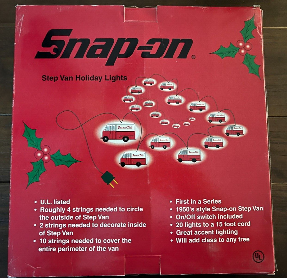NOS Snap-On Tools Step Van Truck Holiday Lights Light String 2002