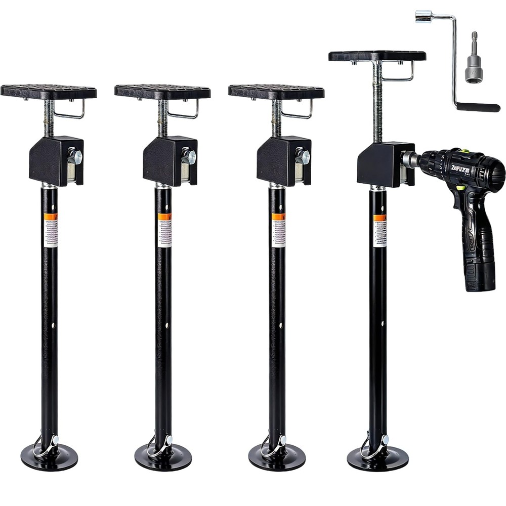 4 Pack RV Slide Out Supports Jack with a Flat Top Support Block RV Stabilizer