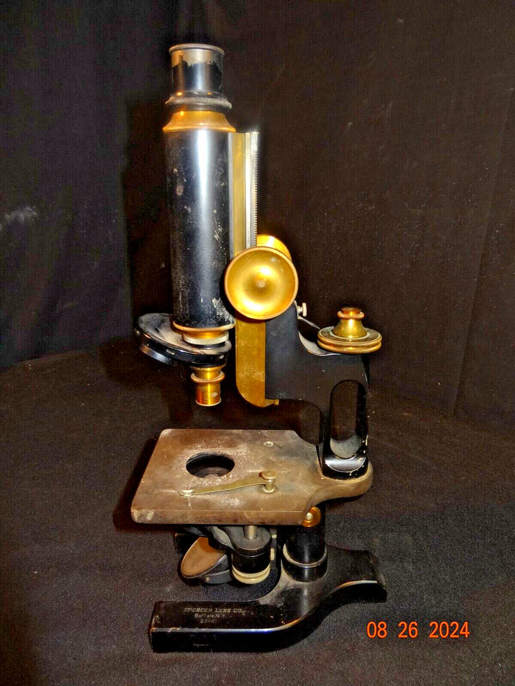 All Brass Antique Spencer Jug Handle Microscope Serial # 23461