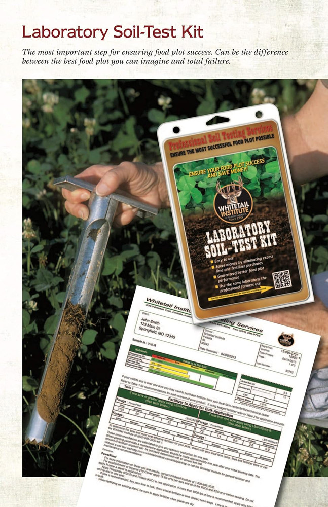 Laboratory Soil Test Kit, Ensures the Most Successful Deer Plot Possible, Profe
