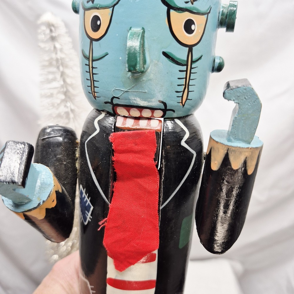 13.5” Wooden Nutcracker - Frankenstein - multicolored