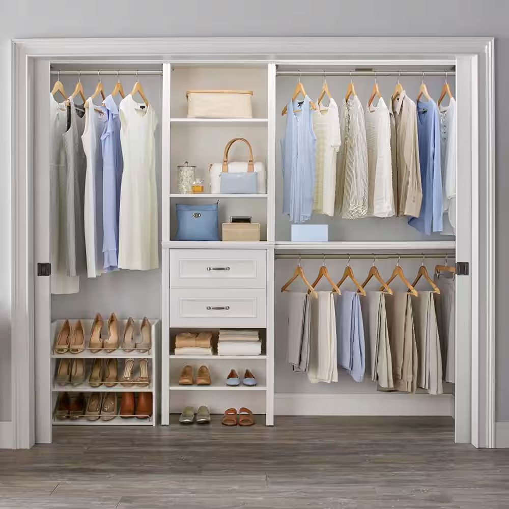 Impressions 3-Shelf White Shoe Organizer