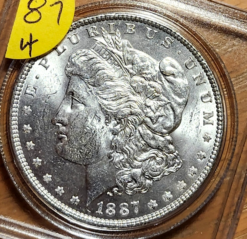 1887 P MS+ MORGAN 90% SILVER #4