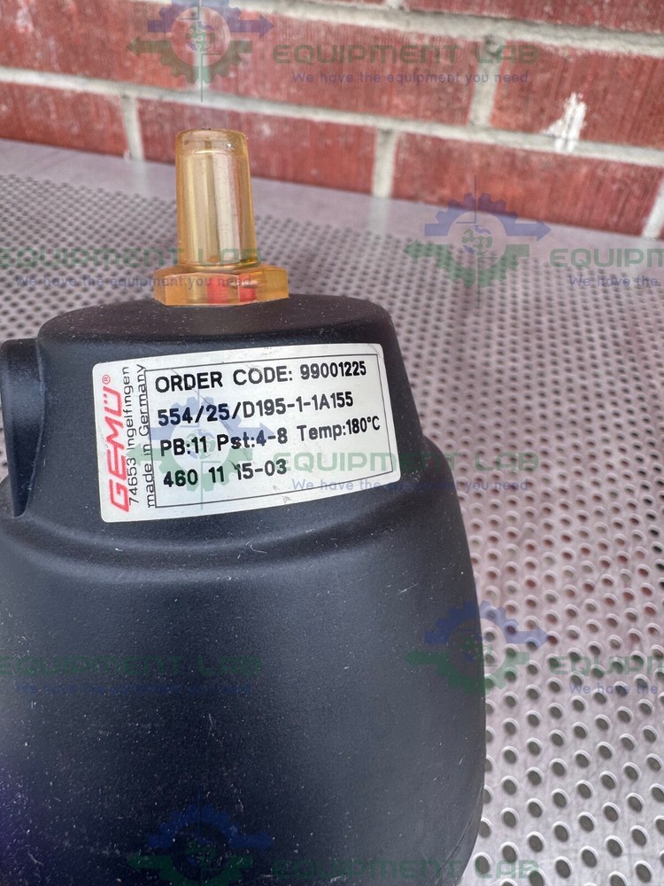 Gemu 554/25/D195 Pneumatic Angle Seat Globe Valve w/ 1" Compression Fitting