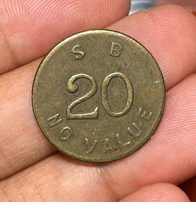 Unknown S B Good For 20 Cents Trade Token