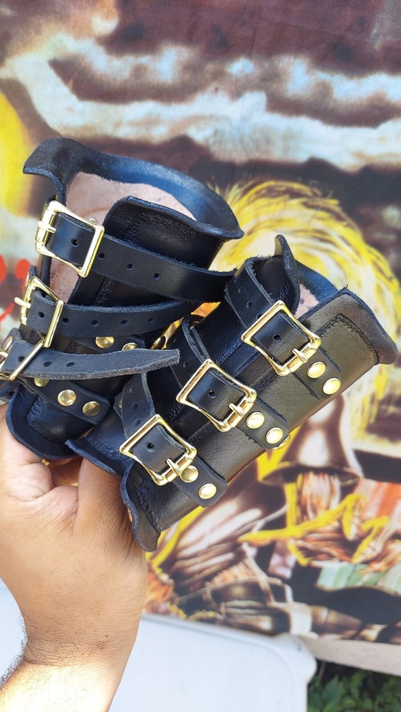 Diggers Leather Viking Style Amon Amarth Leather Bracers / Gauntlets