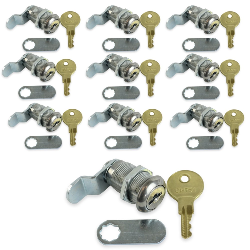 Set of 10 1 1/8 RV Camper Motorhome Compartment Storage Door Cam Lock latch