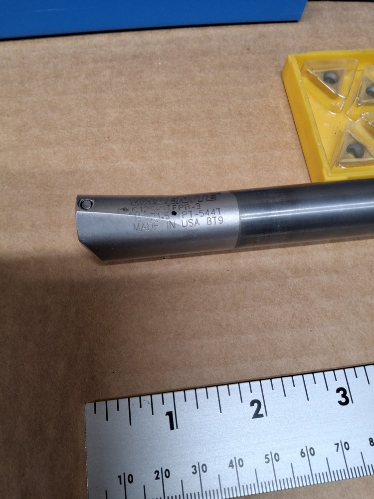 Valenite Solid Carbide Boring Bar 3/4" By 10" , With Inserts