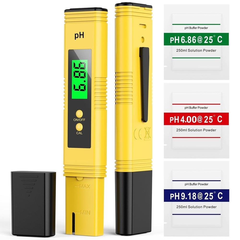 2025 pH Meter with Certification - Perfect for Hydroponics, Pools & More